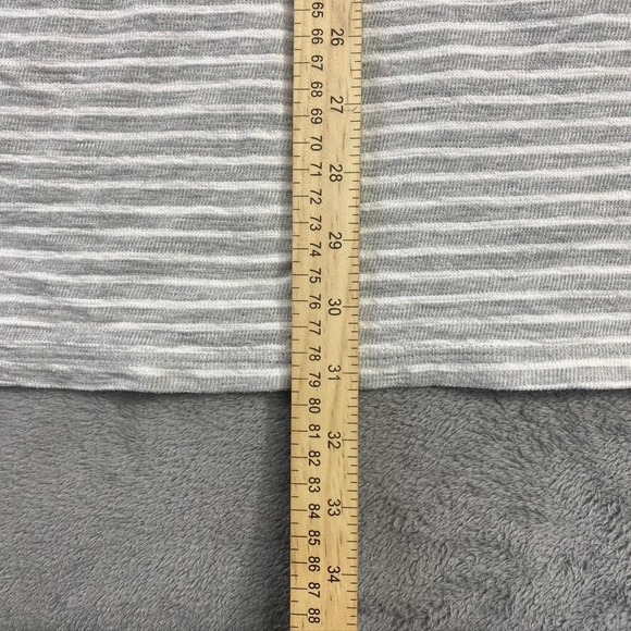 NEXT Top Womens 8‎ Gray Striped Long Blouse Maternity Pocket 3/5 Sleeve Shirt - Picture 10 of 16